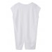 Women Loose Pure Color O-Neck Batting Sleeve Cotton Tank Tops