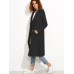 Women Casual Trench Coat Jacket Long Sleeve Waterfall Belted Blazer