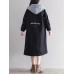 Casual Women Long Sleeve Letter Print Hooded Zip Up Jacket