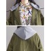 Casual Women Long Sleeve Letter Print Hooded Zip Up Jacket