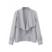 Elegant Women Irregular Pure Color Lapel Long Sleeve Short Jacket