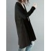 Loose Women Button Solid Cotton Linen Long Sleeve T-shirts