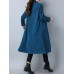 Folk Style Women Embroidered Long Sleeve Buttons Corduroy Coat