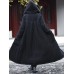 Women Hooded Frog Button Long Sleeve Thick Cotton Coats