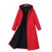 Women Hooded Frog Button Long Sleeve Thick Cotton Coats