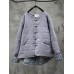 Vintage Women Frog Buckle Pure Color Long Sleeve Thicken Coats