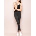 Casual Solid Color Elastic High Waist Leggings Slim Knit Pants