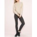 Casual Solid Color Elastic High Waist Leggings Slim Knit Pants