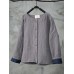 Vintage Women Solid Color Double Pocket Button Long Sleeve Thick Coat