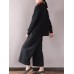 Vintage Women Hidden Button Long Sleeve Baseball Collar Coat