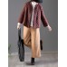 Women Pure Color Long Sleeve Chinese Style Thicken Coats