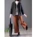 Women Pure Color Long Sleeve Chinese Style Thicken Coats