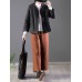 Women Pure Color Long Sleeve Chinese Style Thicken Coats