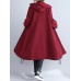 Casual Women Solid Color Long Sleeve Zip Up Hooded Coat