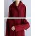 Casual Women Solid Color Long Sleeve Zip Up Hooded Coat