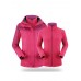 Womens Outdoor Two Sets Warm Waterproof Windproof Fleece Hooded Mountaineering Jackets