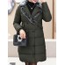 Winter Women Fur Collar Double Breasted Thicken Down Coats