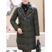 Winter Women Fur Collar Double Breasted Thicken Down Coats