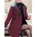 Winter Women Fur Collar Double Breasted Thicken Down Coats