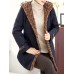 Casual Women Single Breasted Long Sleeve Fleece Lined Winter Warm Coat