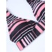 Plus Size Women Wireless Split Stripe Printing Swimsuit Tankinis S-5XL