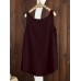 Women Summer Pure Color Pocket Linen Cotton Vest Tank Tops