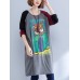 Casual Women Long Sleeve Cartoon Animal Printed T-shirt