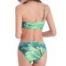 SWIMMART Padded Floral Printing One-shoulder Half Cup Bikini Sets（random）