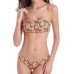 SWIMMART Padded Floral Printing One-shoulder Half Cup Bikini Sets（random）