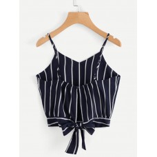 Sexy Women Stripe Spaghetti Strap Mini Tops