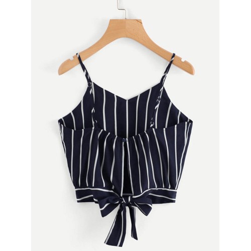 Sexy Women Stripe Spaghetti Strap Mini Tops