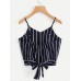 Sexy Women Stripe Spaghetti Strap Mini Tops