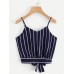 Sexy Women Stripe Spaghetti Strap Mini Tops