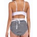 Wire Free Padded Plunge High Waist Bikini Set Women Beach Bathing Suit