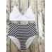 Wire Free Padded Plunge High Waist Bikini Set Women Beach Bathing Suit