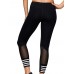 Women Slim Stripe Patchwork Yoga Sport Leggings