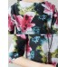 Women Casual Floral Print T-shirt Wide Leg Pants Two Pieces Set