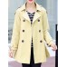 Women Casual Lapel Pockets Autumn Trench Coats