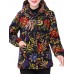 Vinatge Women Thick Warm Print Hooded Pockets Coats(random）