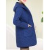 Women Pure Color Fleece Thicken Hooded Long Sleeve Coats