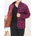 Women Floral Print Buttons Stand Collar Winter Coats（random shipping）