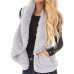 Casual Women Fleece Loose Solid Color Sleeveless Jacket with Pockets