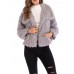 Women Pure Color Lapel Warm Thicken Short Coats