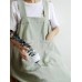 Vintage Women Back Cross Solid Color Pockets Cotton Dress