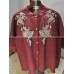 Retro Women Cotton Linen Embroidered Stand Collar Long Sleeve Long Shirts