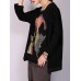 M-5XL Cartoon Cat Print Long Sleeve Loose Casual T-shirts for Women