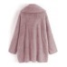 Casual Women Solid Color Fleece Batwing Sleeve Coats with Pockets