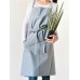 Women Casual Japanese Style Cotton Aprons Dress with Pocket