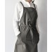 Women Casual Japanese Style Cotton Aprons Dress with Pocket