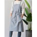 Women Casual Japanese Style Cotton Aprons Dress with Pocket